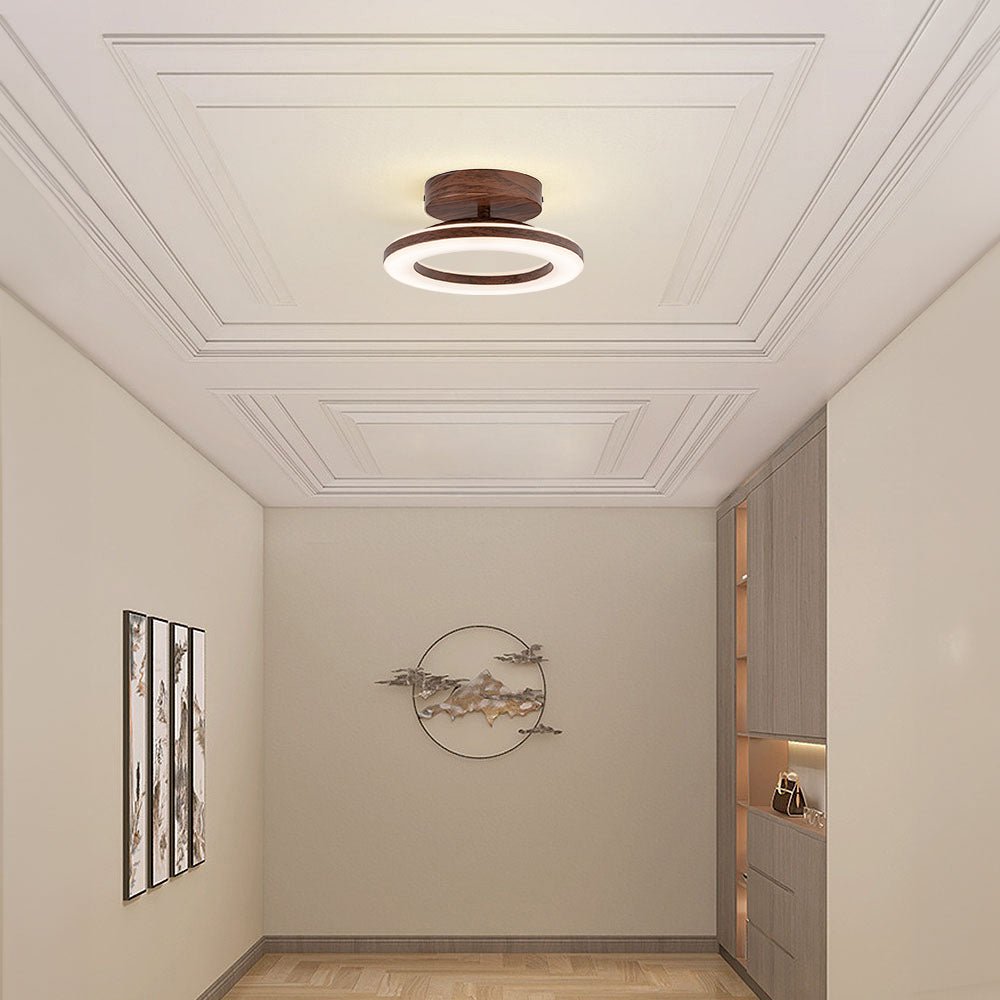 Acrylic Round LED Ceiling Light Fixture, Modern Design, 12-Inch | Temsk