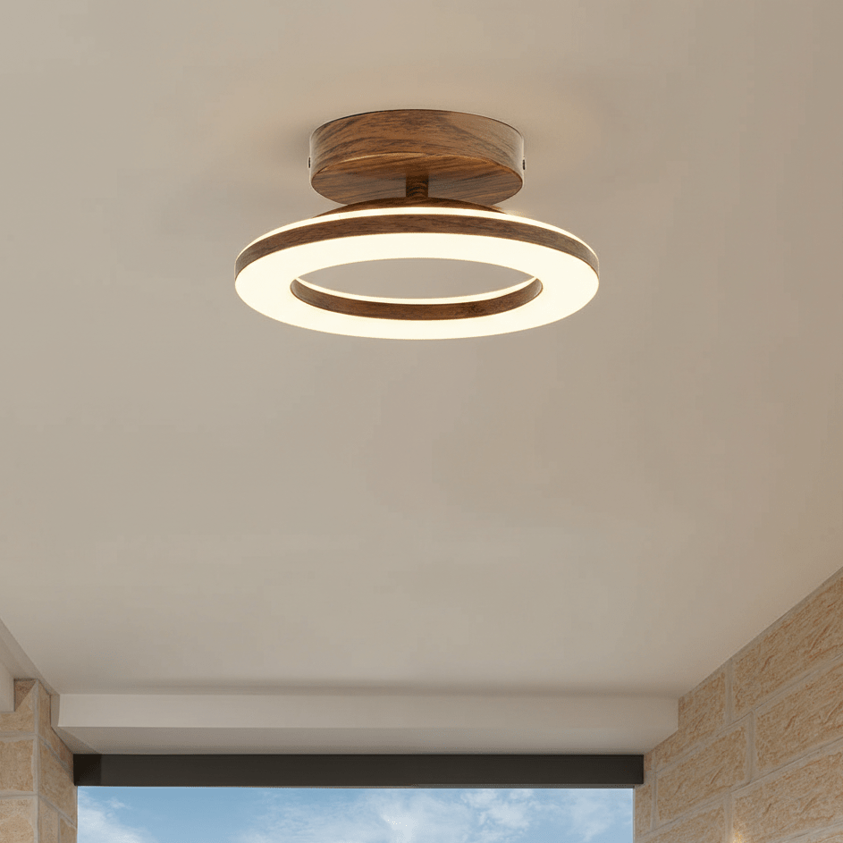 Acrylic Round LED Ceiling Light Fixture, Modern Design, 12-Inch | Temsk