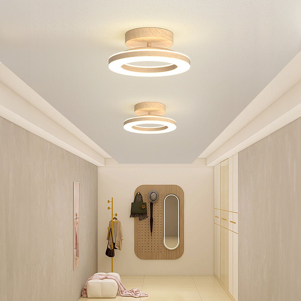 Acrylic Round LED Ceiling Light Fixture, Modern Design, 12-Inch | Temsk
