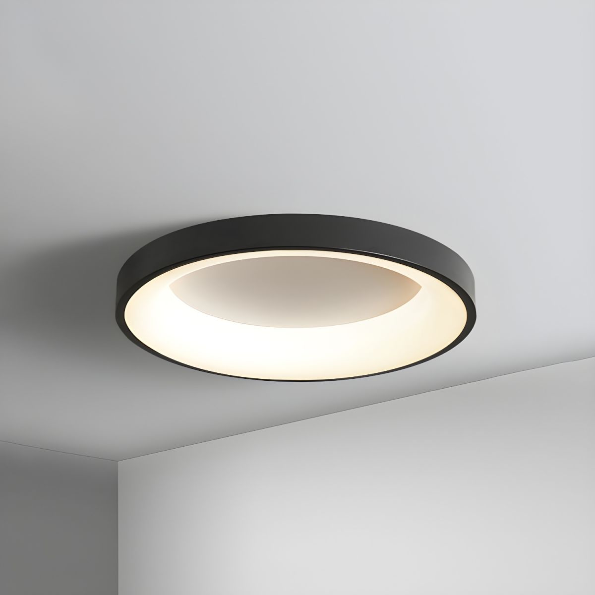 12-Inch Diameter Round Ceiling Light Flush Mount With Diffuser | Temsk