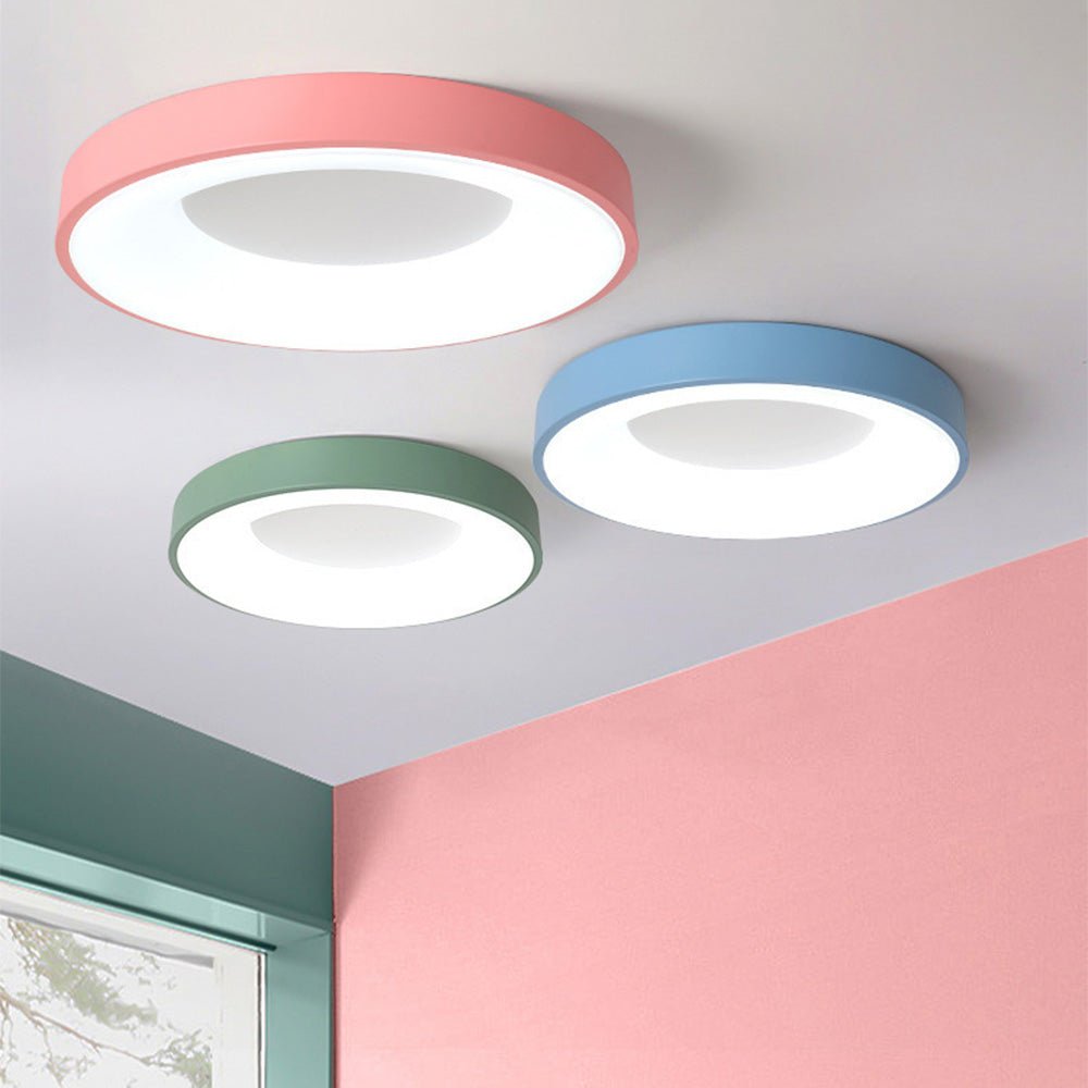 12-Inch Diameter Round Ceiling Light Flush Mount With Diffuser | Temsk