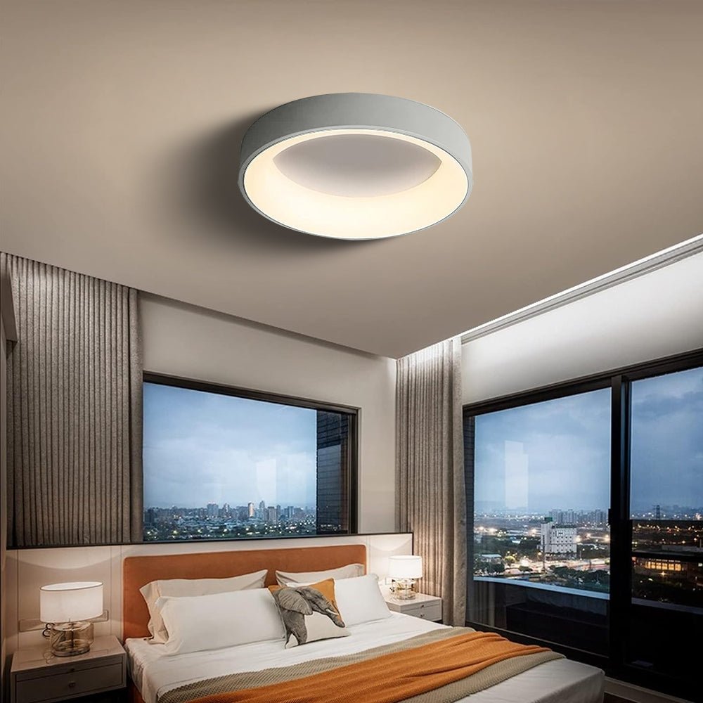 12-Inch Diameter Round Ceiling Light Flush Mount With Diffuser | Temsk