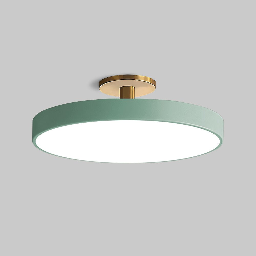 12-Inch Diameter Round Flush-Mount Ceiling Light With Metal Frame | Temsk