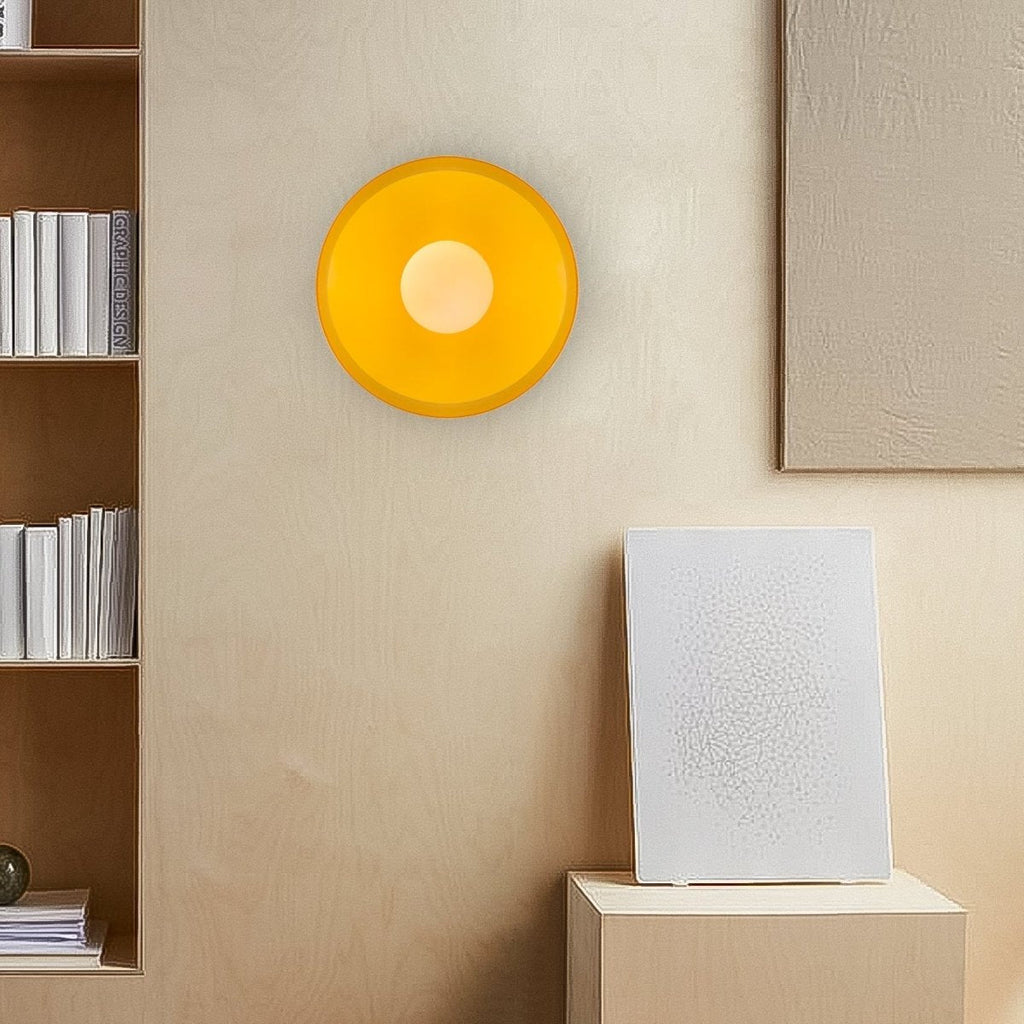 Round Flush Mount Ceiling Light With Translucent Shade 12 Inches | Temsk