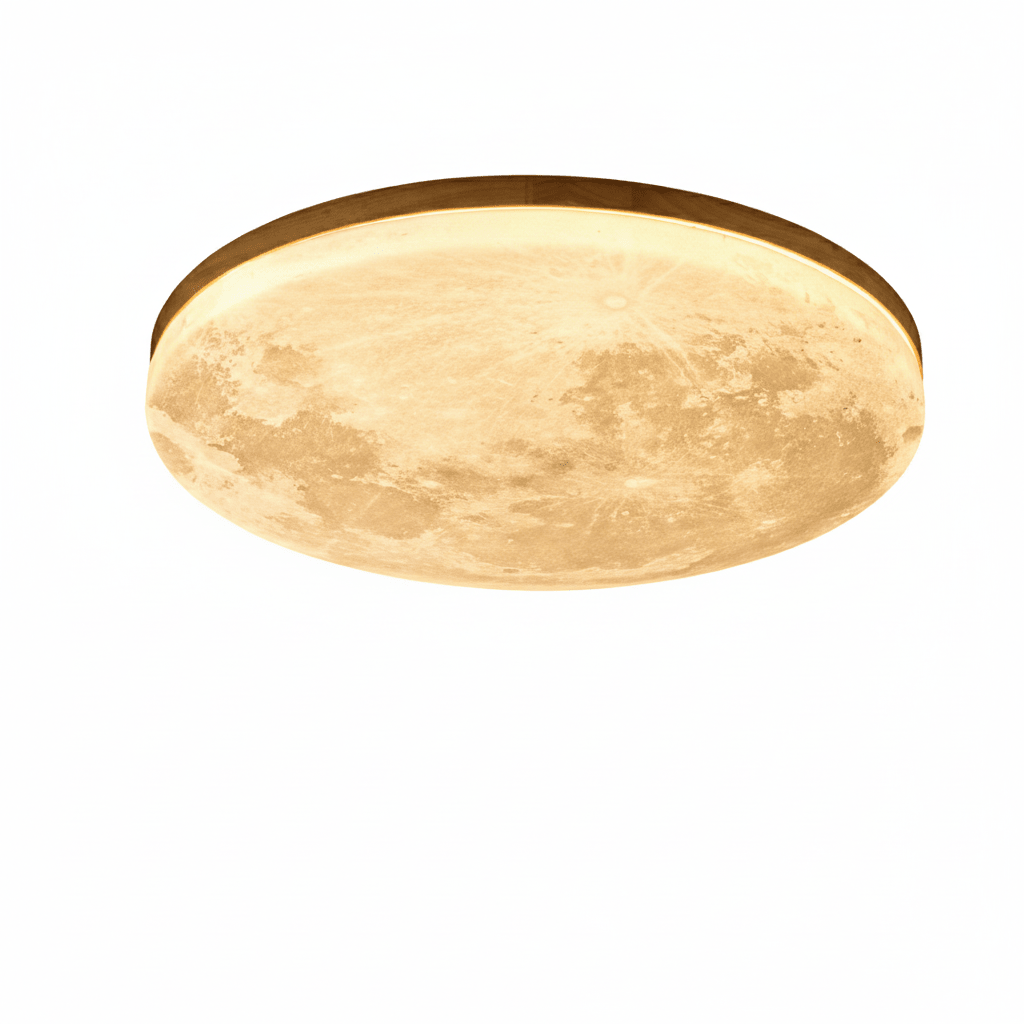 Flush Mount Round LED Ceiling Light, 12-Inch Diameter, White Finish | Temsk