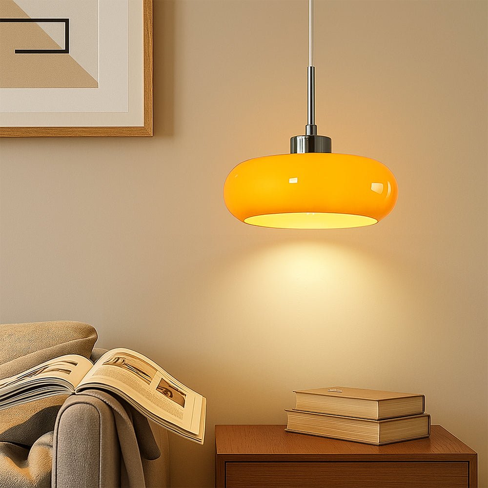 Round Glass Pendant Light Fixture in Bauhaus Style | Temsk