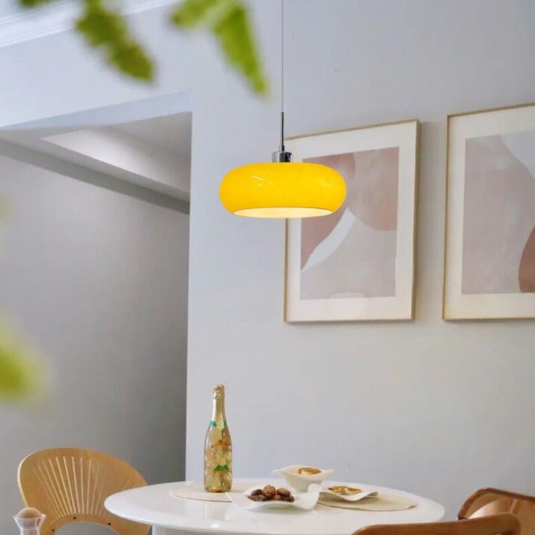 Round Glass Pendant Light Fixture in Bauhaus Style | Temsk