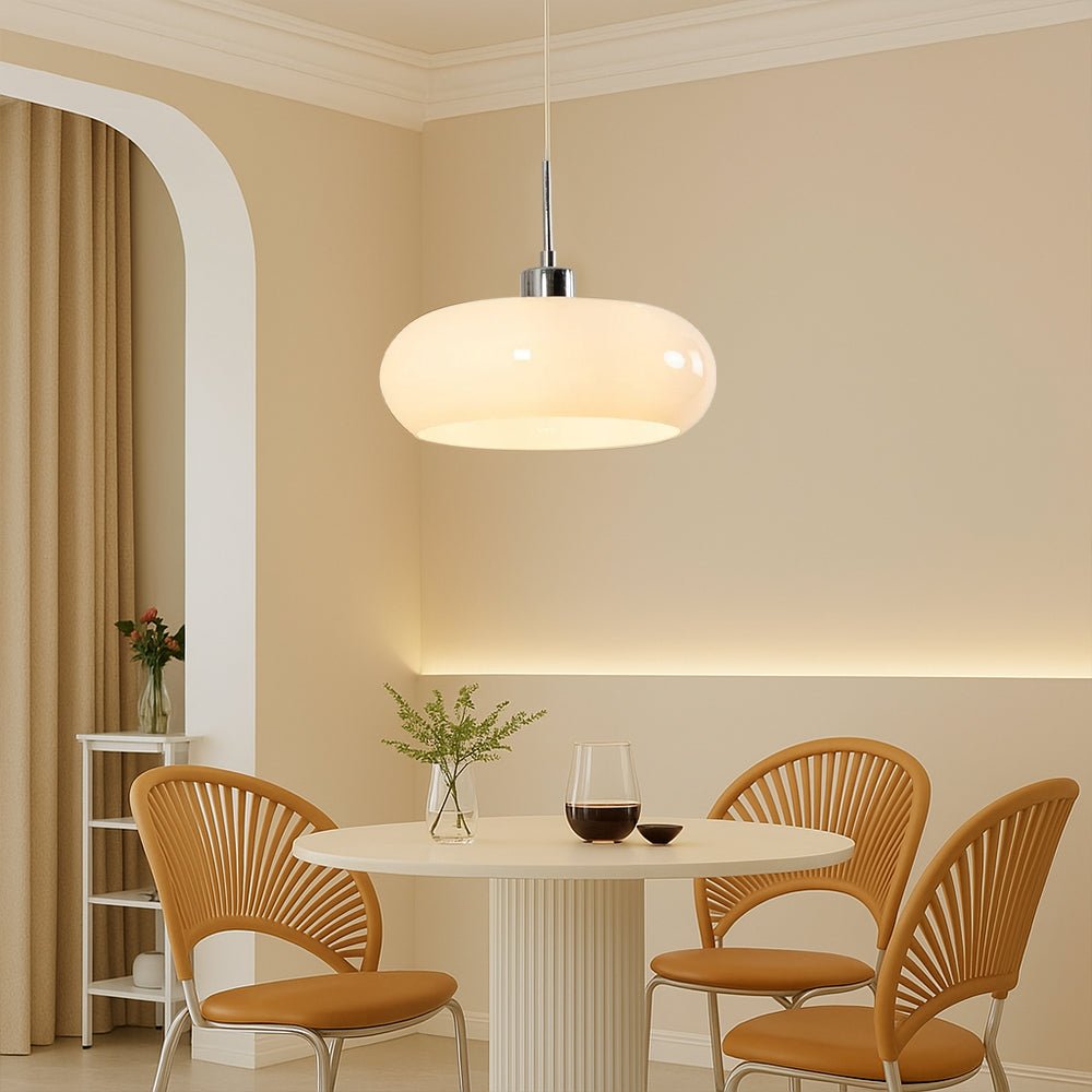 Round Glass Pendant Light Fixture in Bauhaus Style | Temsk