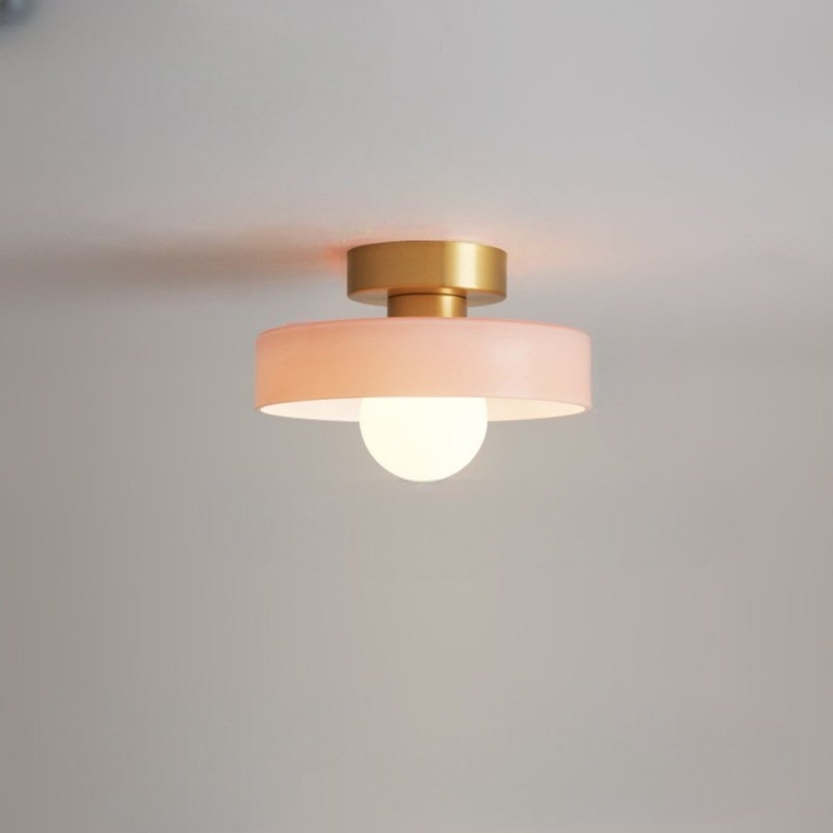 Ceiling Light Fixture With Round Glass Shade - 12 Inch Diameter | Temsk