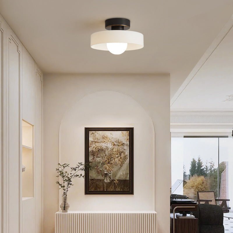 Ceiling Light Fixture With Round Glass Shade - 12 Inch Diameter | Temsk