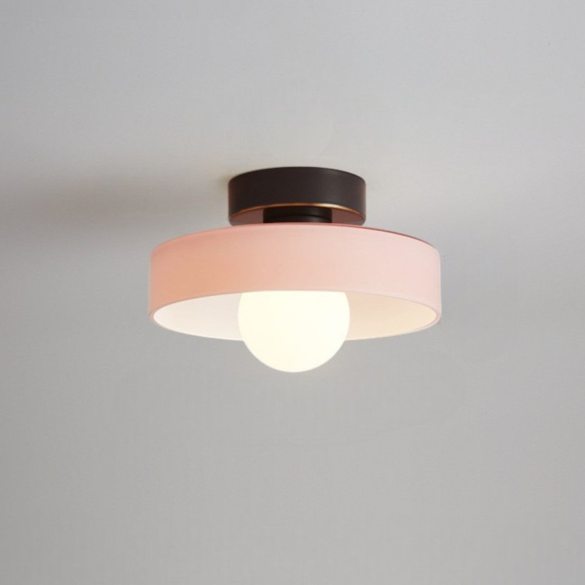 Ceiling Light Fixture With Round Glass Shade - 12 Inch Diameter | Temsk