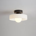 Ceiling Light Fixture With Round Glass Shade - 12 Inch Diameter | Temsk