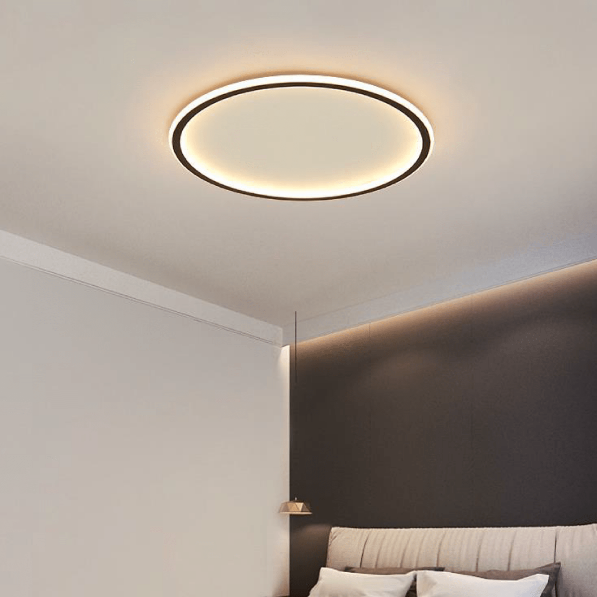 Okrągła lampa sufitowa LED z okrągłym dyfuzorem, 12 cali | Temsk