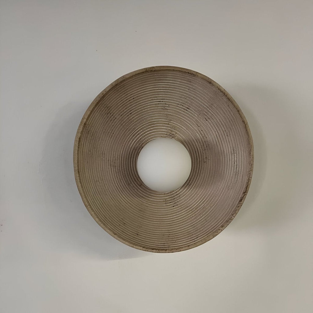 Round LED Wall Sconce, Retro Ceramic Style Resin 1 Light Fixture | Temsk