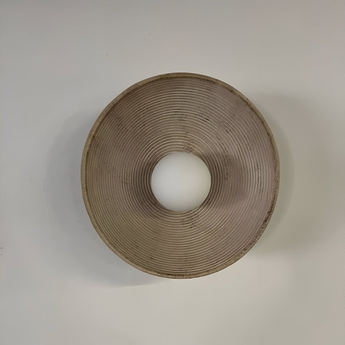 Round LED Wall Sconce, Retro Ceramic Style Resin 1 Light Fixture | Temsk