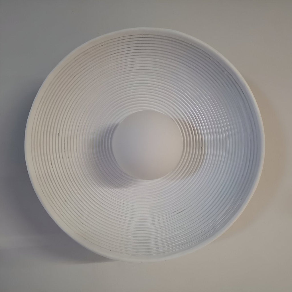 Round LED Wall Sconce, Retro Ceramic Style Resin 1 Light Fixture | Temsk