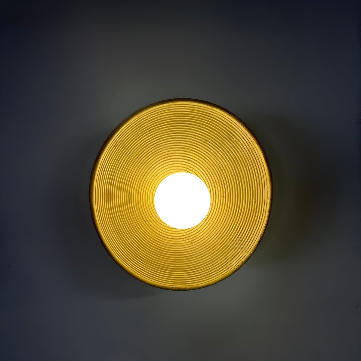 Round LED Wall Sconce, Retro Ceramic Style Resin 1 Light Fixture | Temsk