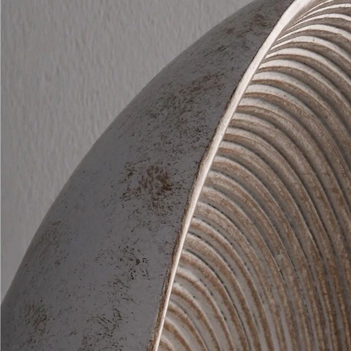 Round LED Wall Sconce, Retro Ceramic Style Resin 1 Light Fixture | Temsk