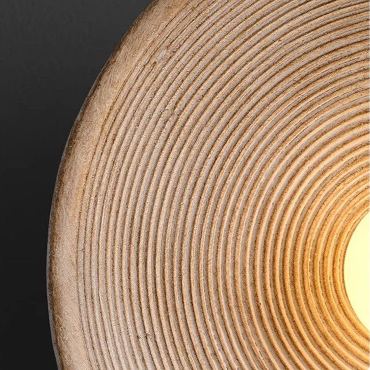 Round LED Wall Sconce, Retro Ceramic Style Resin 1 Light Fixture | Temsk