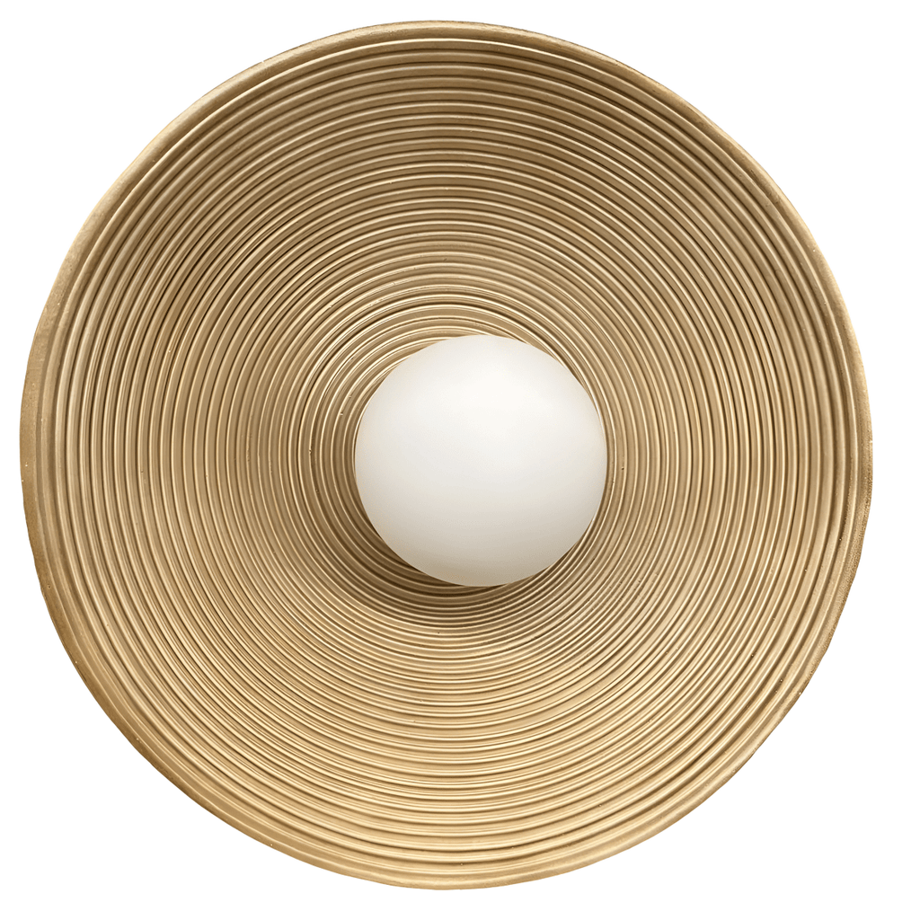 Round LED Wall Sconce, Retro Ceramic Style Resin 1 Light Fixture | Temsk