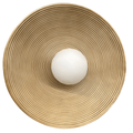 Round LED Wall Sconce, Retro Ceramic Style Resin 1 Light Fixture | Temsk