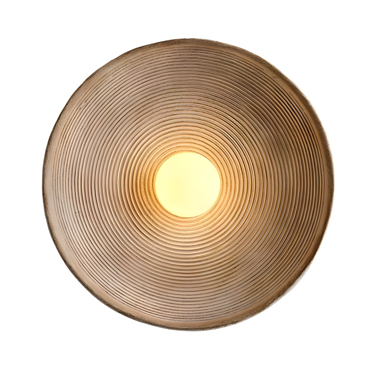 Round LED Wall Sconce, Retro Ceramic Style Resin 1 Light Fixture | Temsk