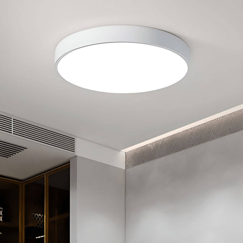 12-Inch Diameter Round Metal Flush Mount Ceiling Light Fixture | Temsk