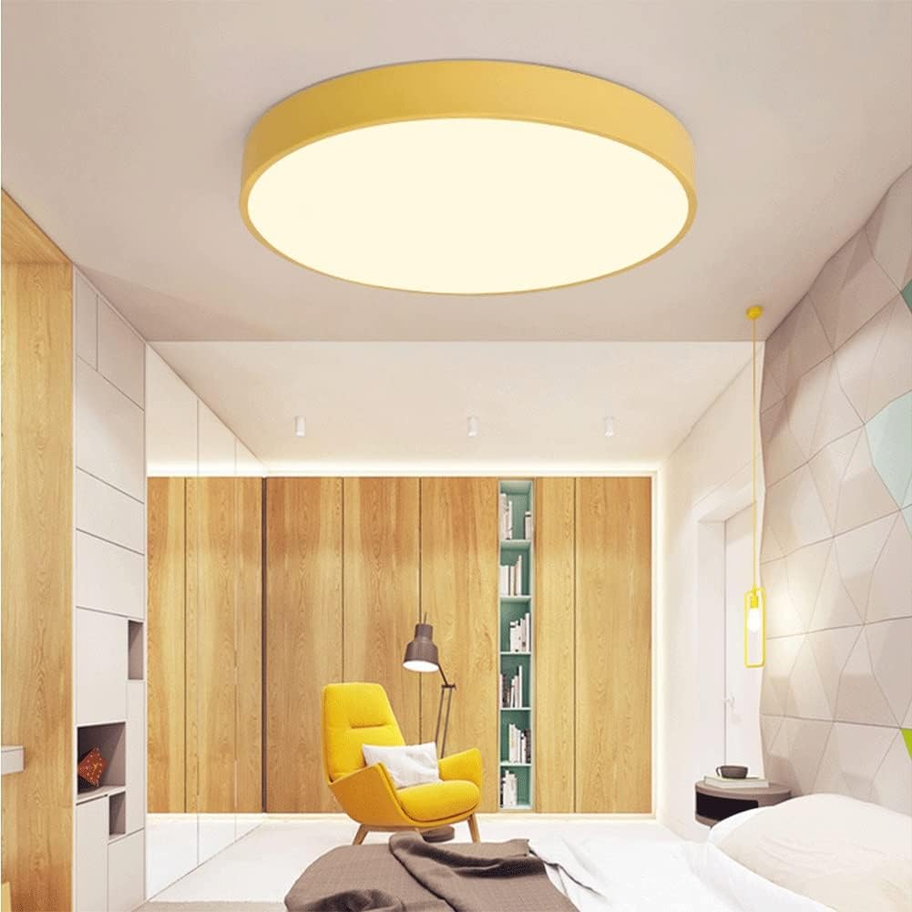 12-Inch Diameter Round Metal Flush Mount Ceiling Light Fixture | Temsk
