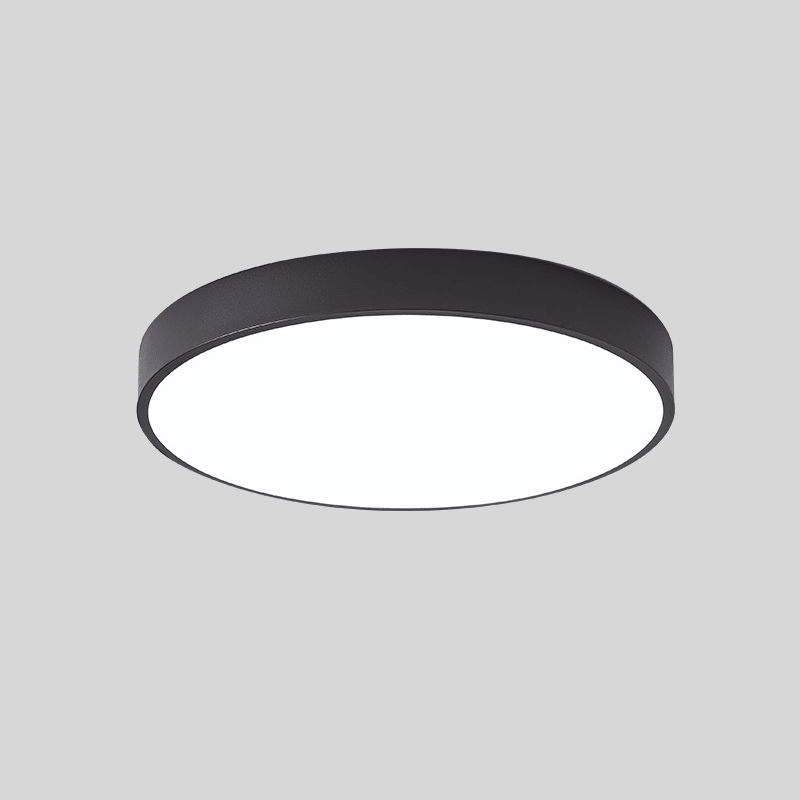 12-Inch Diameter Round Metal Flush Mount Ceiling Light Fixture | Temsk