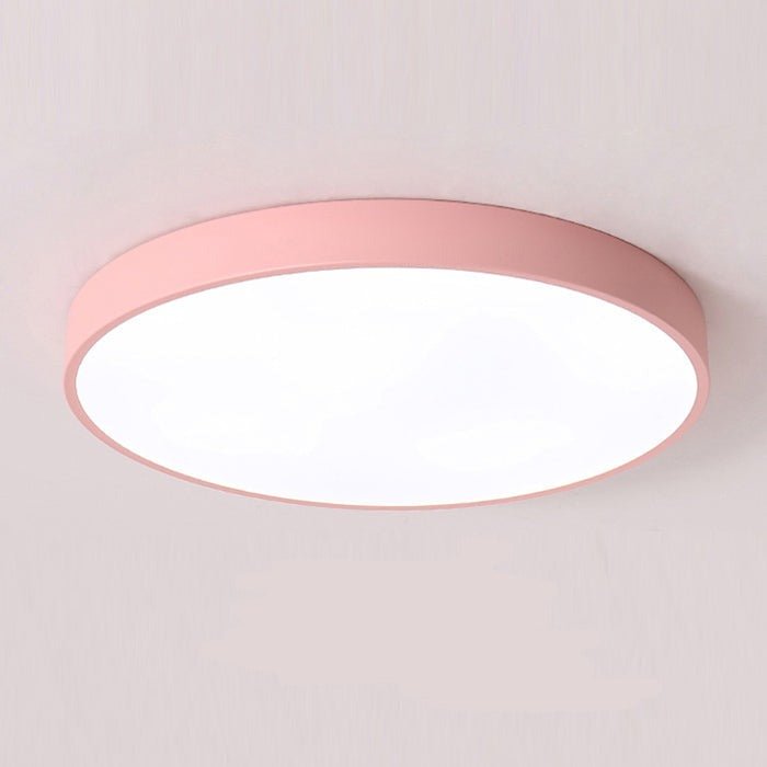 12-Inch Diameter Round Metal Flush Mount Ceiling Light Fixture | Temsk
