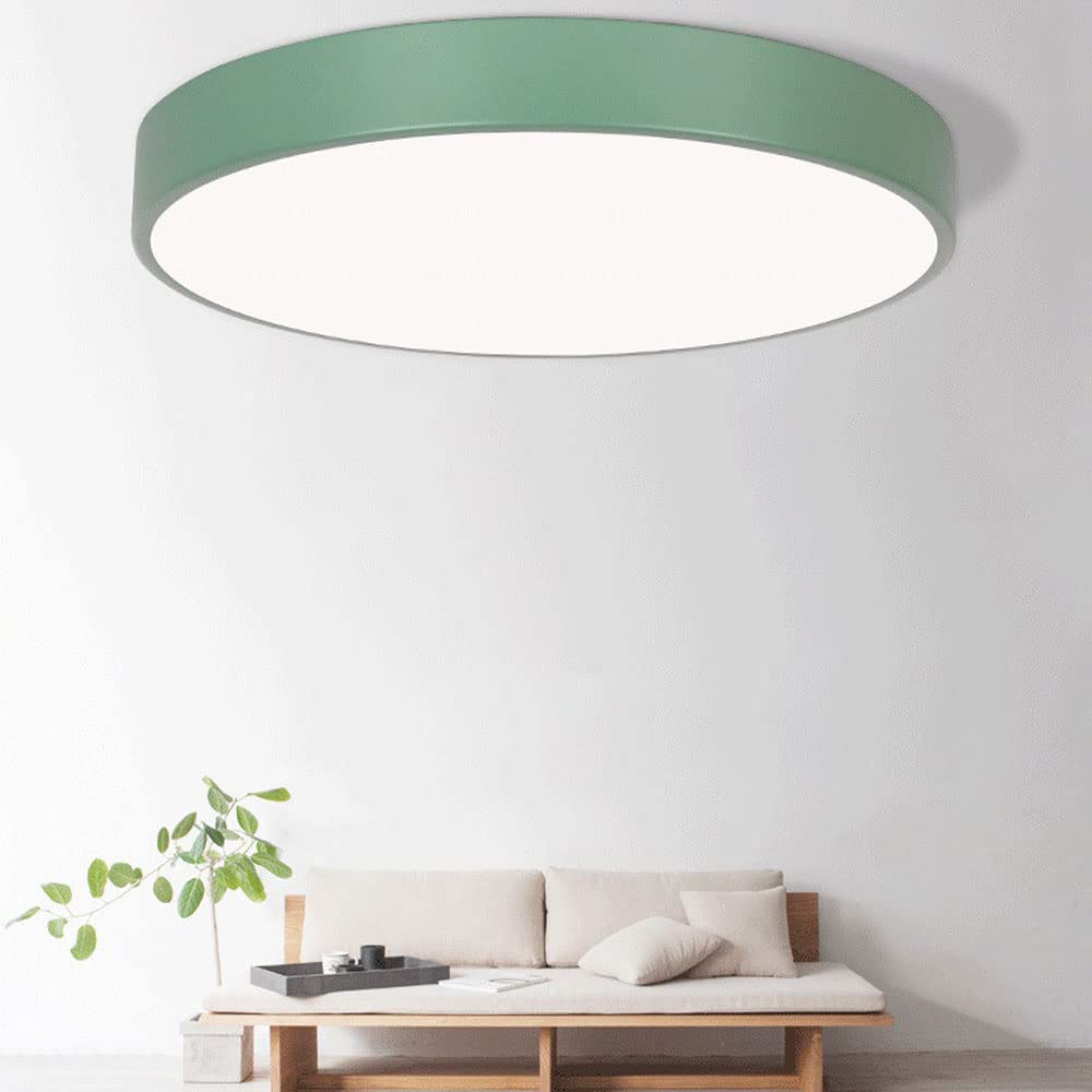 12-Inch Diameter Round Metal Flush Mount Ceiling Light Fixture | Temsk