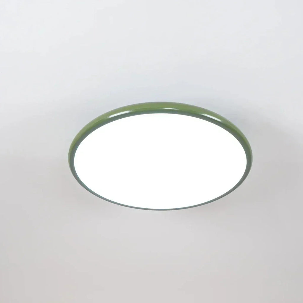 LED Ceiling Light Fixture With Round Metal Frame, 12-Inch Diameter | Temsk