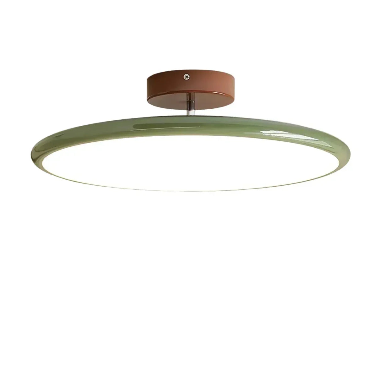 LED Ceiling Light Fixture With Round Metal Frame, 12-Inch Diameter | Temsk