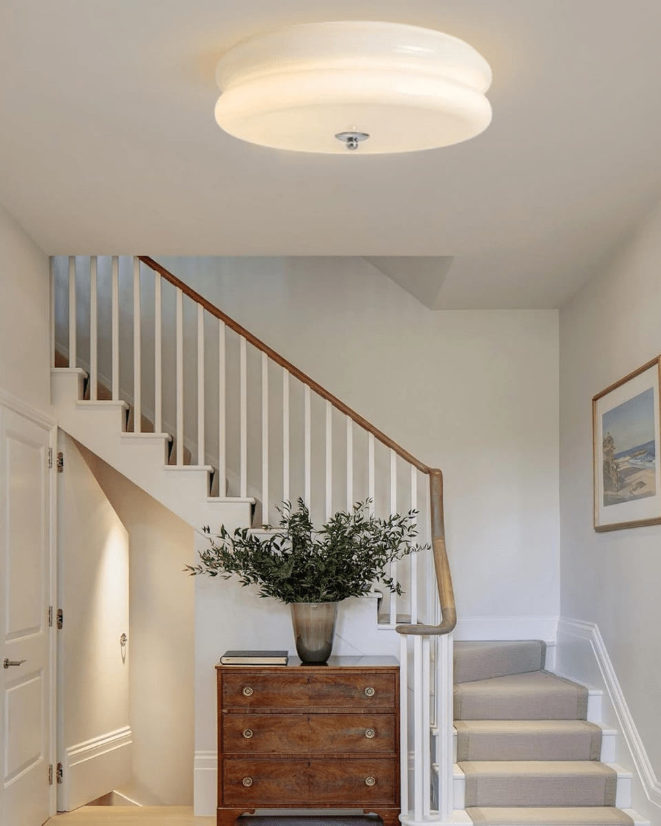 12-Inch Diameter Round Metal Tiered Ceiling Light Fixture | Temsk