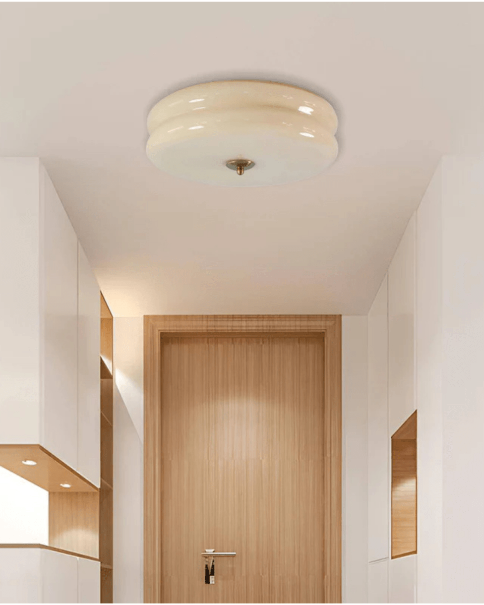 12-Inch Diameter Round Metal Tiered Ceiling Light Fixture | Temsk