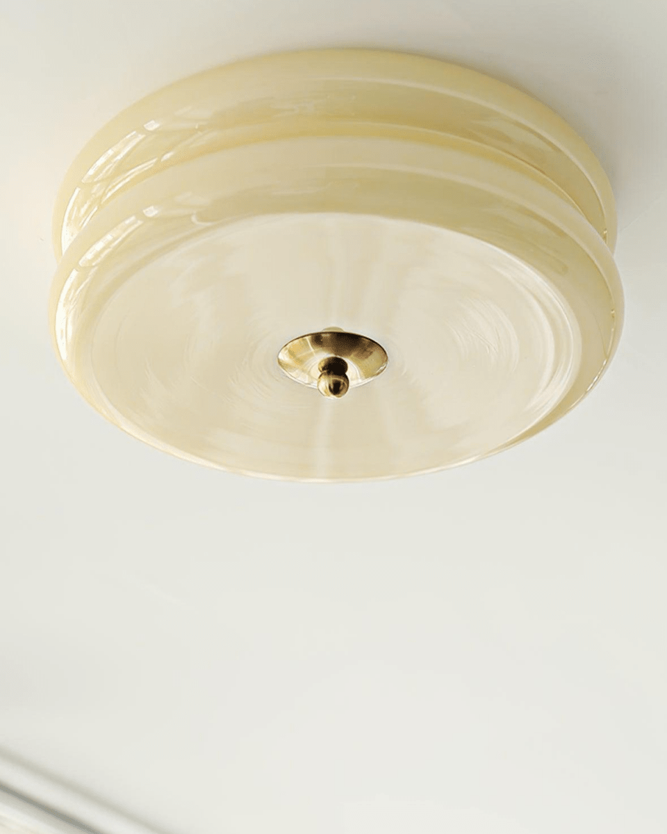 12-Inch Diameter Round Metal Tiered Ceiling Light Fixture | Temsk