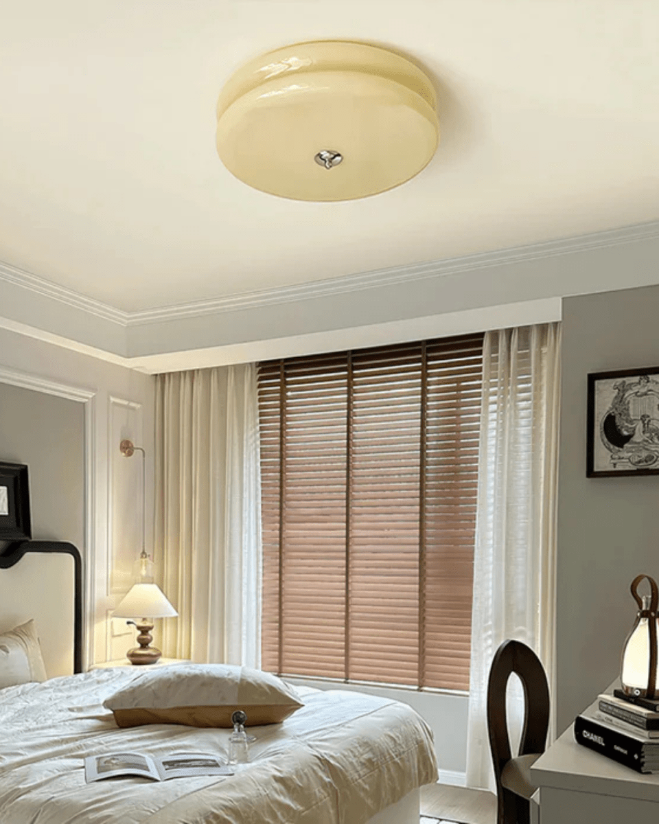 12-Inch Diameter Round Metal Tiered Ceiling Light Fixture | Temsk