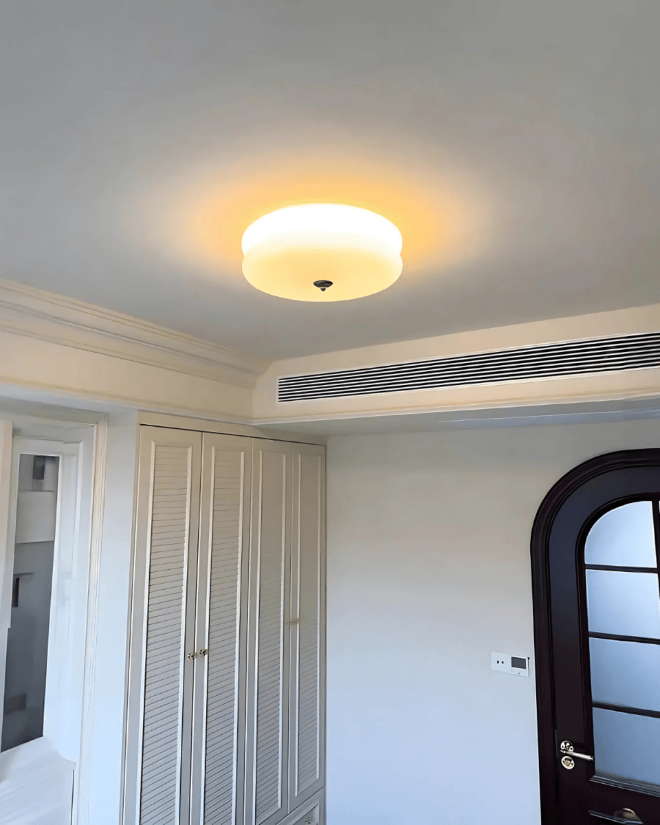 12-Inch Diameter Round Metal Tiered Ceiling Light Fixture | Temsk