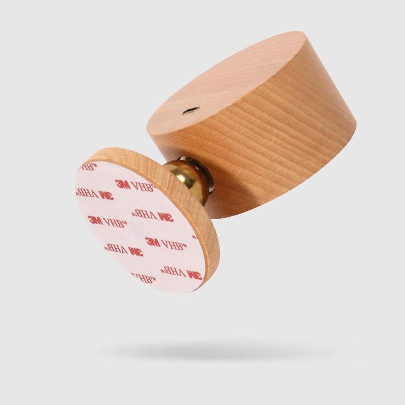 Round Wooden LED Wall Sconce With Minimalist Design And Single Light | Temsk