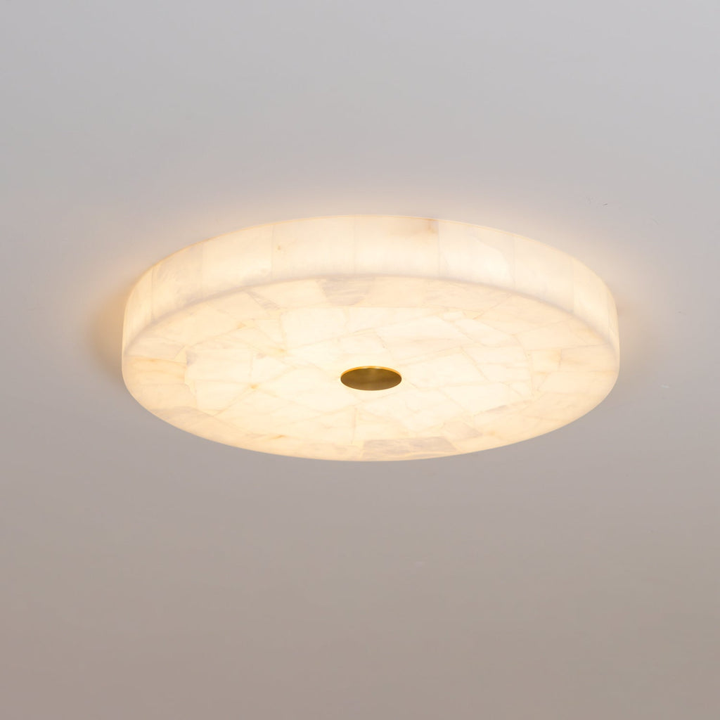 Alabaster LED Ceiling Light In White And Gold For Living Room And Hall | Temsk