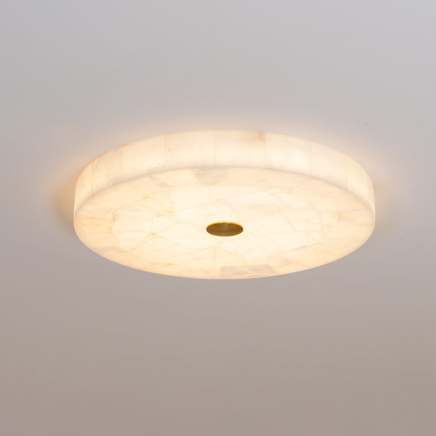 Alabaster LED Ceiling Light In White And Gold For Living Room And Hall | Temsk