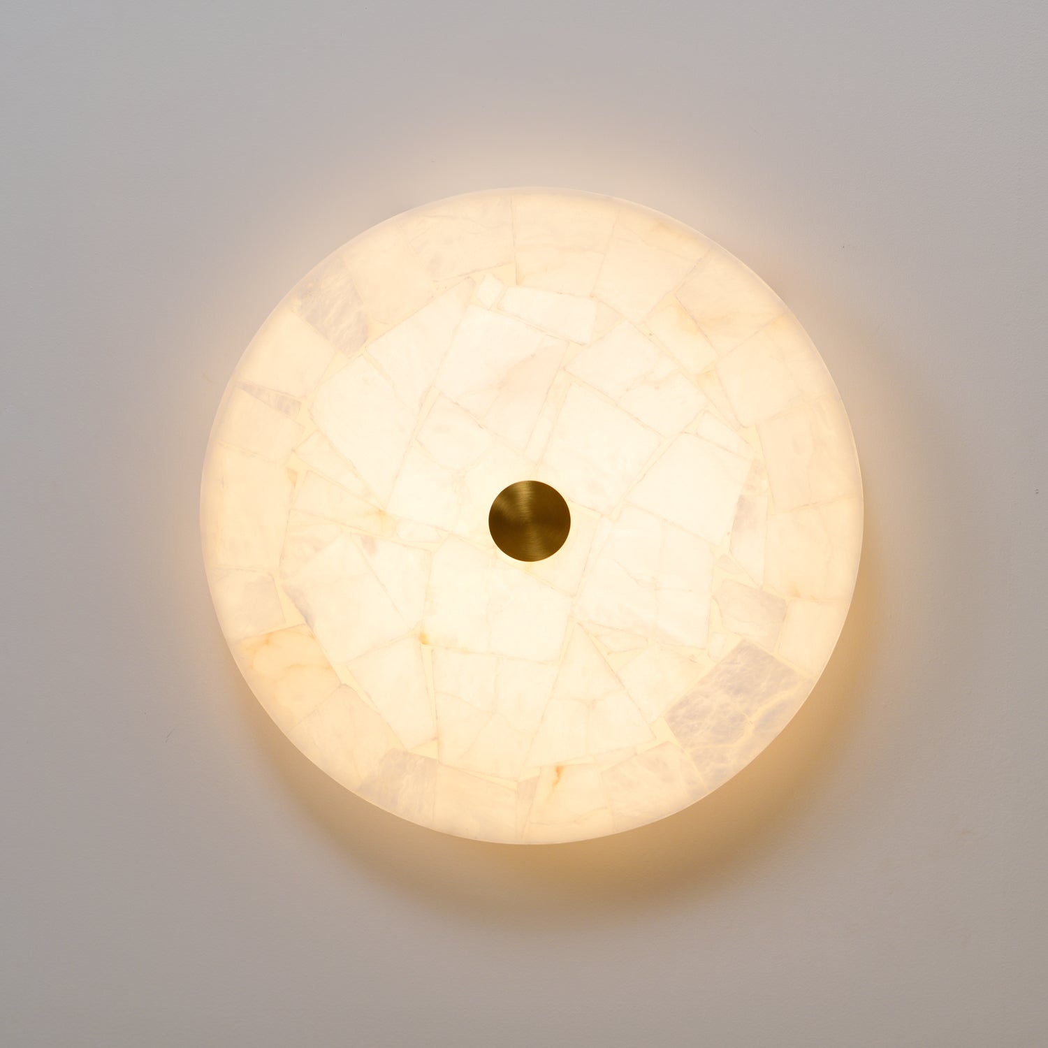 Alabaster LED Ceiling Light In White And Gold For Living Room And Hall | Temsk