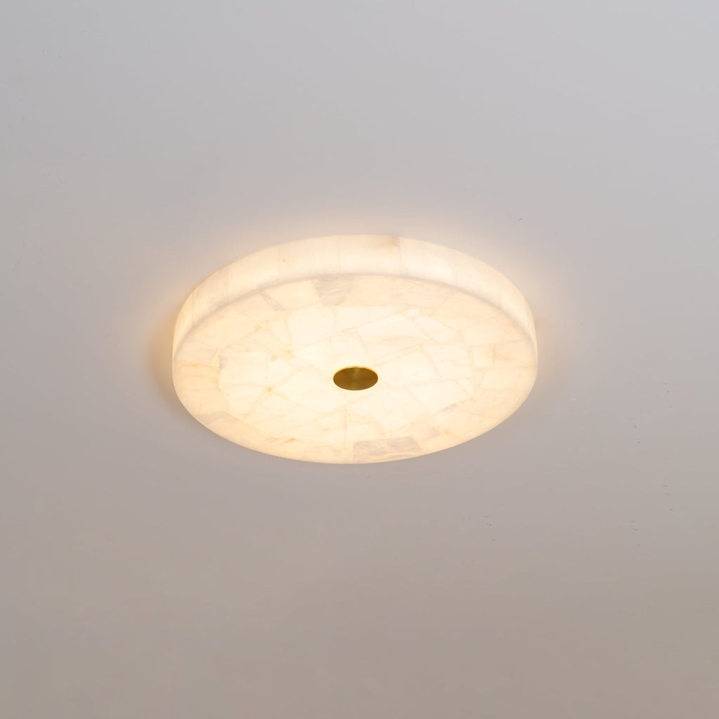Alabaster LED Ceiling Light In White And Gold For Living Room And Hall | Temsk
