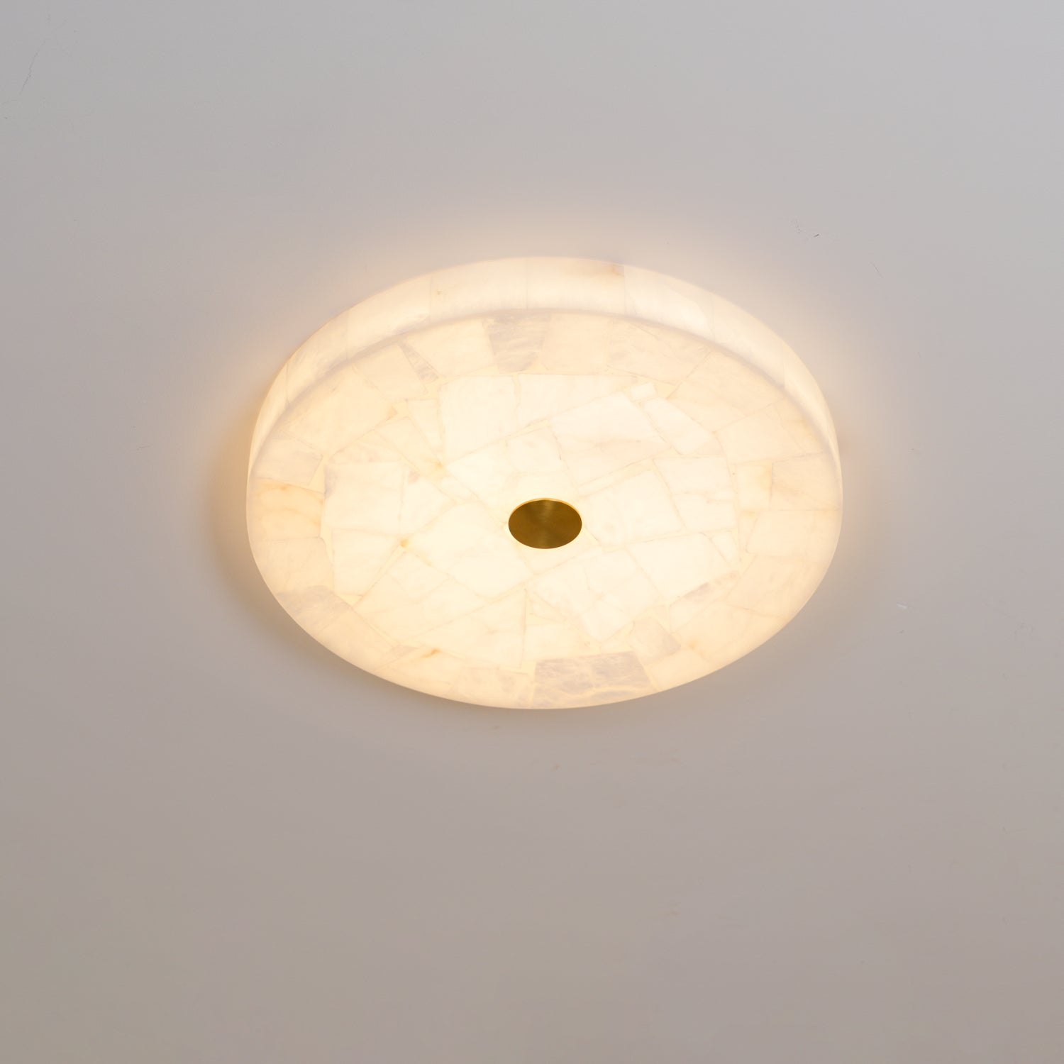 Alabaster LED Ceiling Light In White And Gold For Living Room And Hall | Temsk
