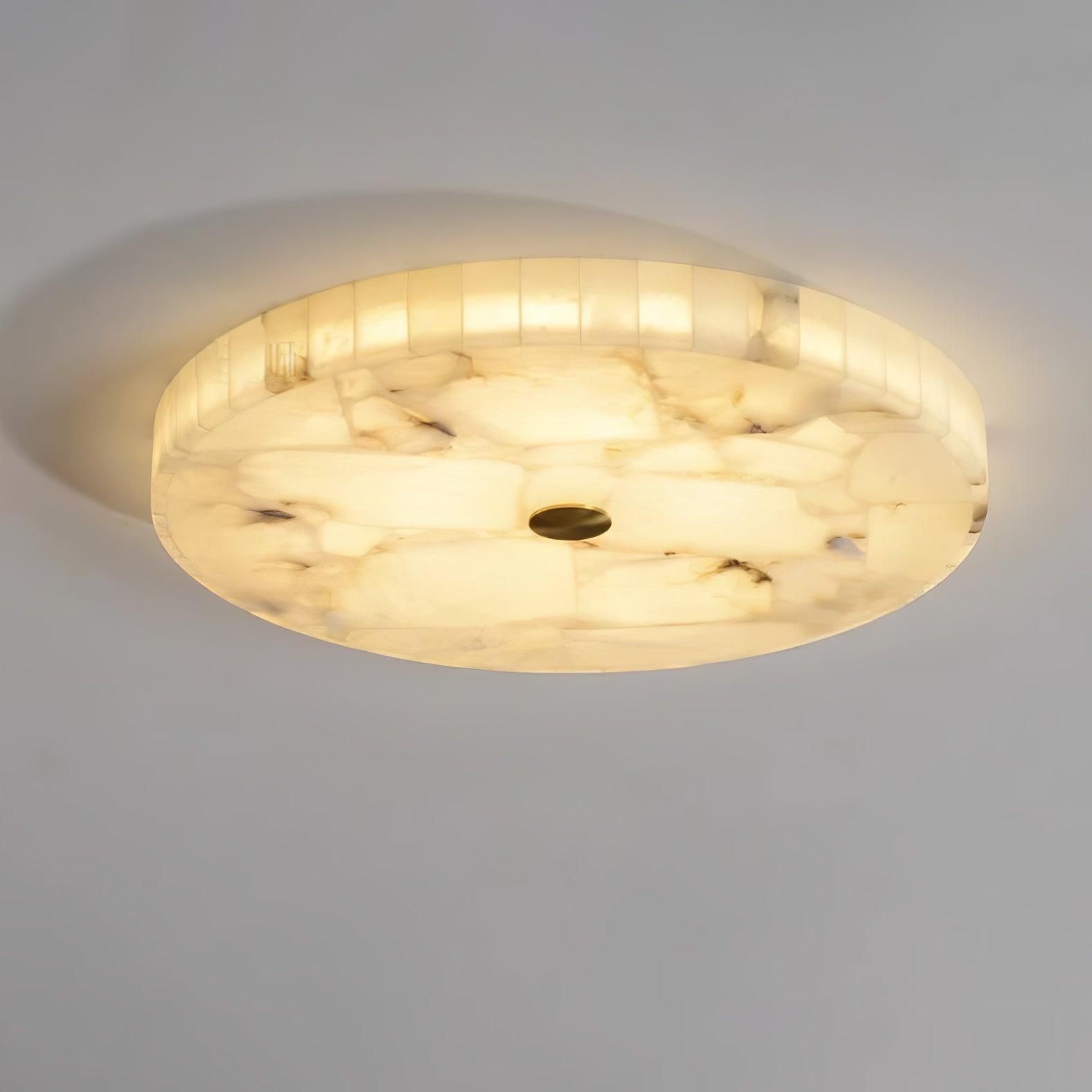 Alabaster LED Ceiling Light In White And Gold For Living Room And Hall | Temsk