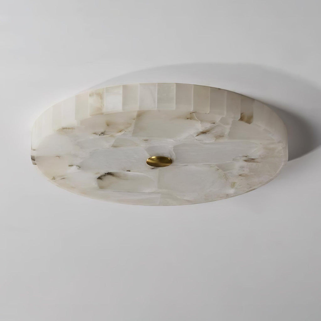 Alabaster LED Ceiling Light In White And Gold For Living Room And Hall | Temsk