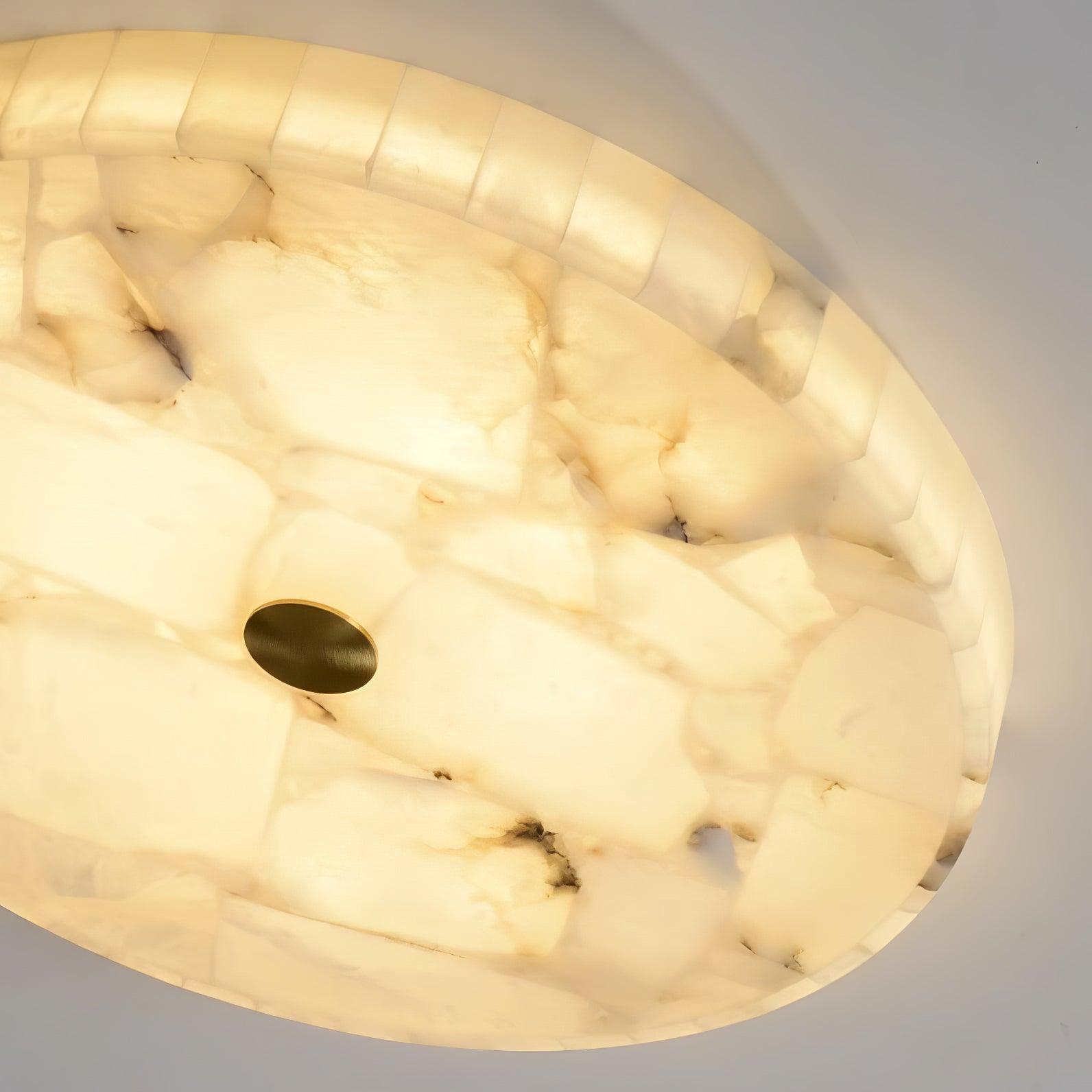 Alabaster LED Ceiling Light In White And Gold For Living Room And Hall | Temsk