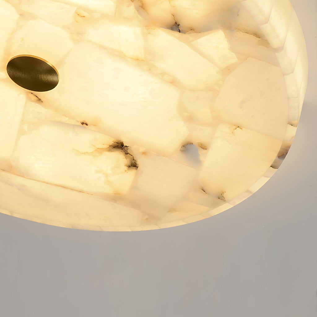 Alabaster LED Ceiling Light In White And Gold For Living Room And Hall | Temsk