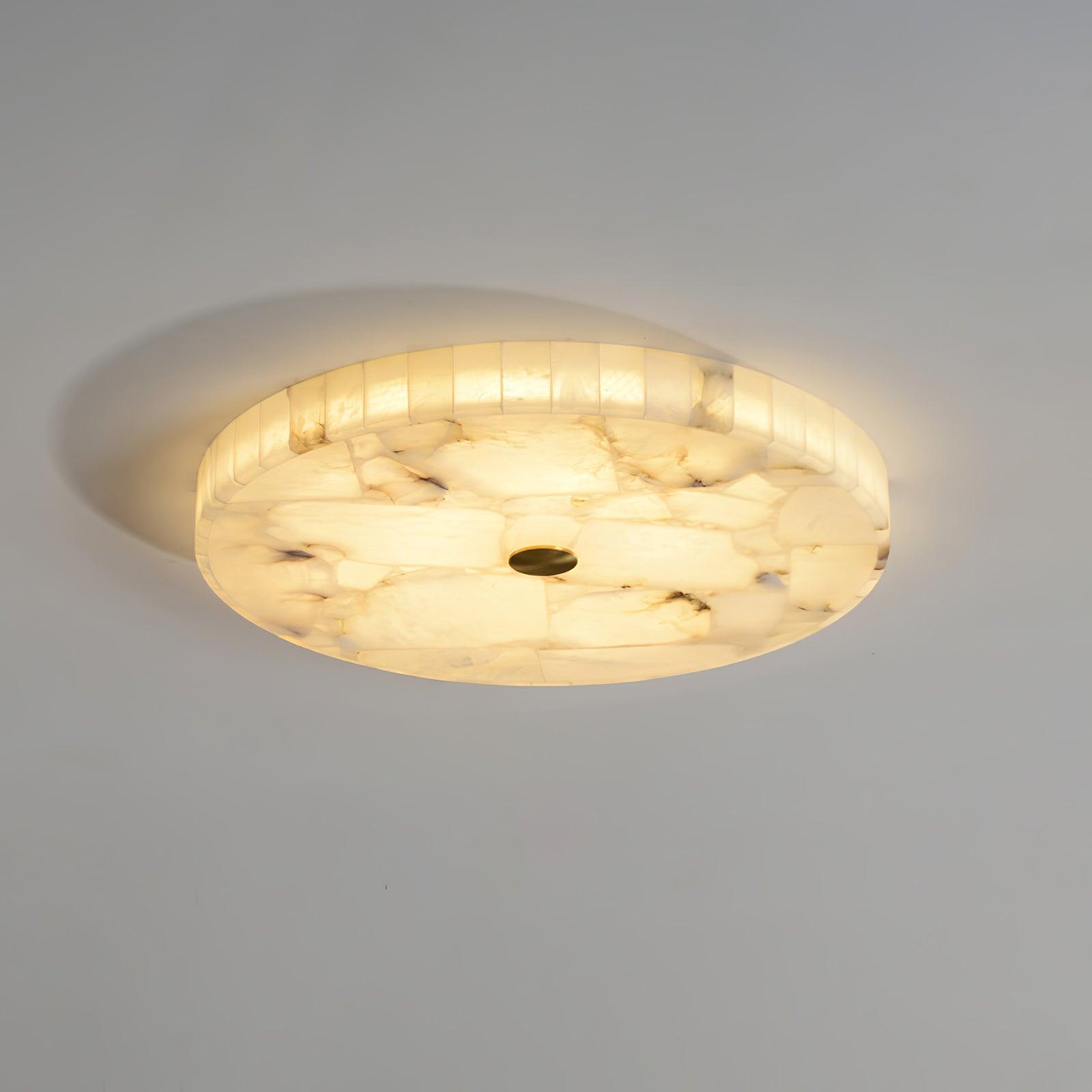 Alabaster LED Ceiling Light In White And Gold For Living Room And Hall | Temsk