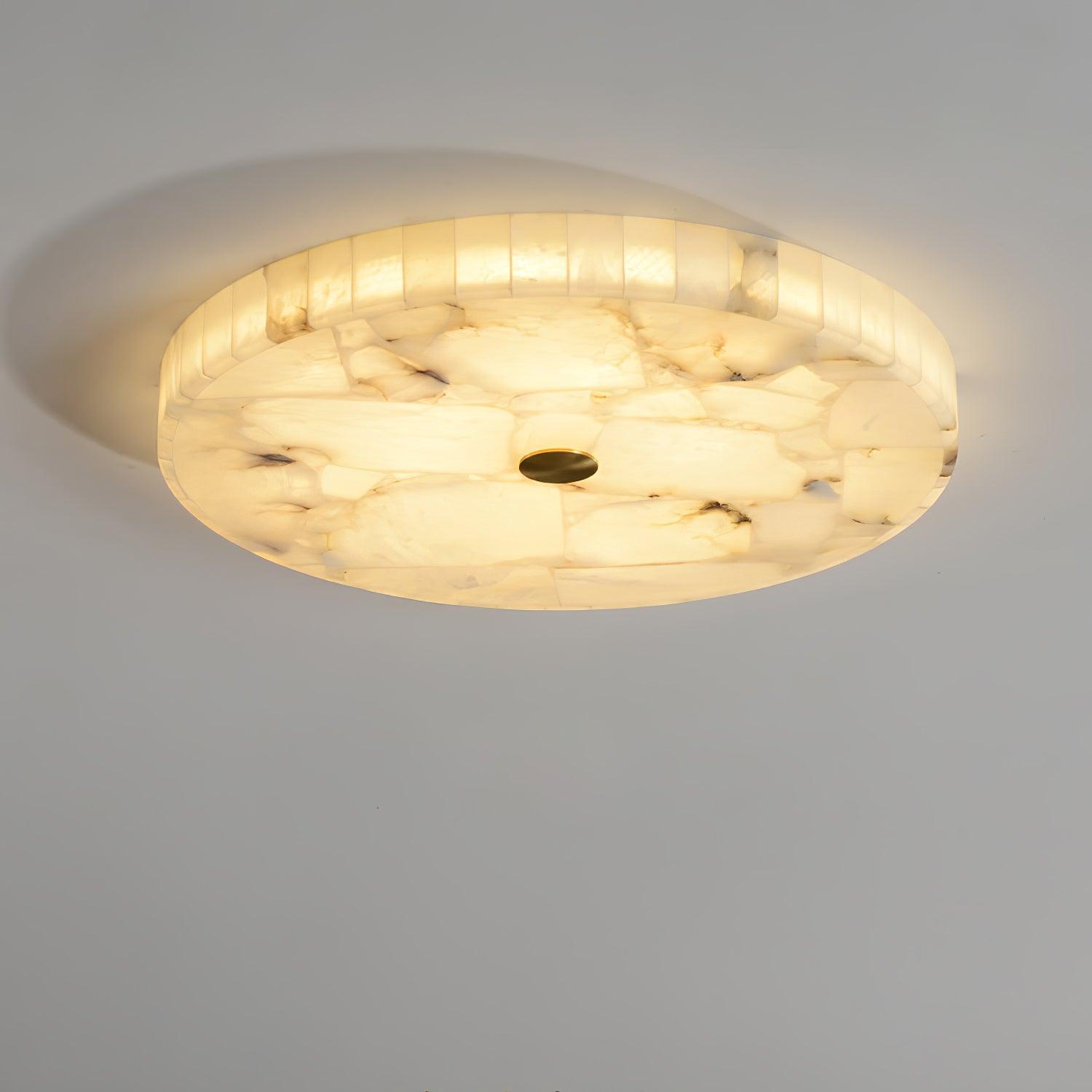 Alabaster LED Ceiling Light In White And Gold For Living Room And Hall | Temsk
